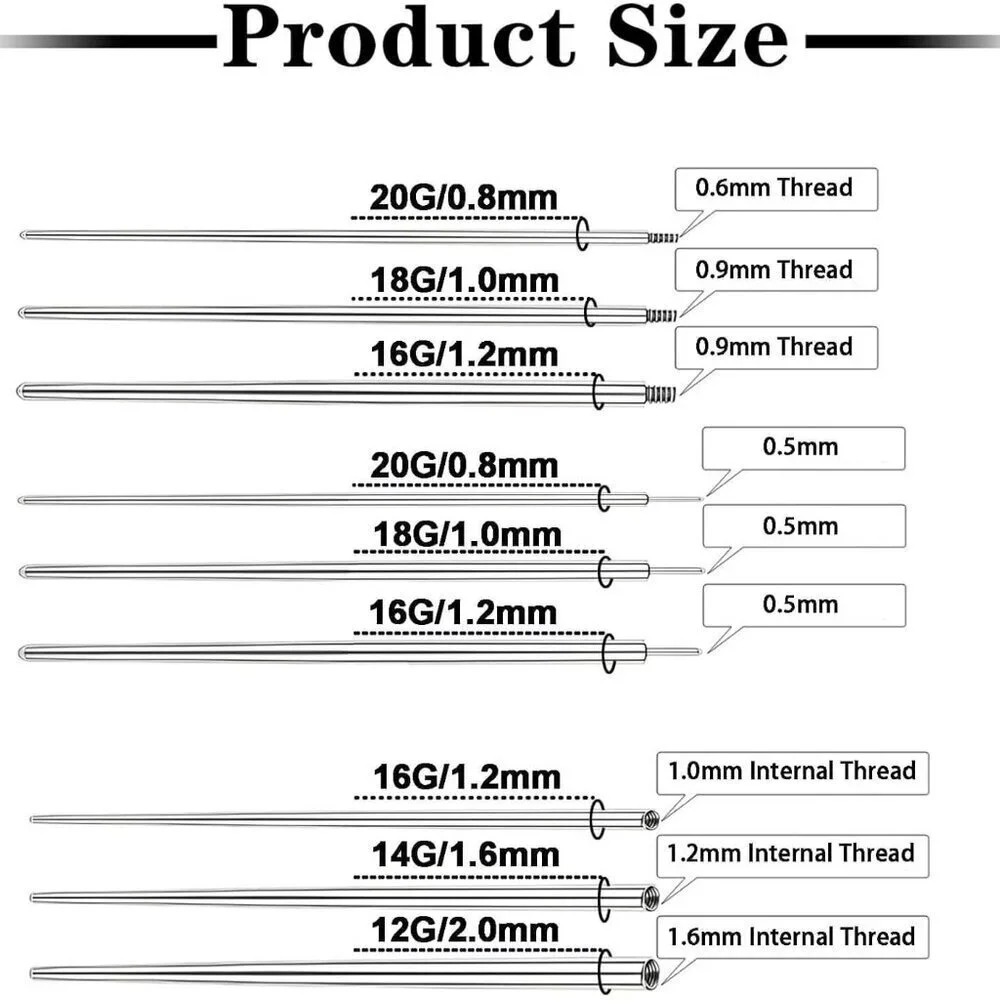 Piercing Taper Ball Grabber Tool Set for Jewelry Change 14G-20G Stainless Steel - Picture 3 of 6
